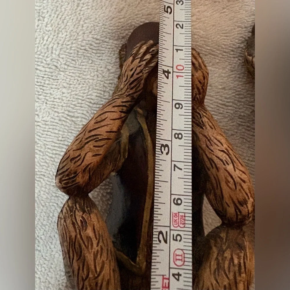 3 Wise Monkeys Resin Figurines Set Hear See Speak No Evil Home/Office Decor